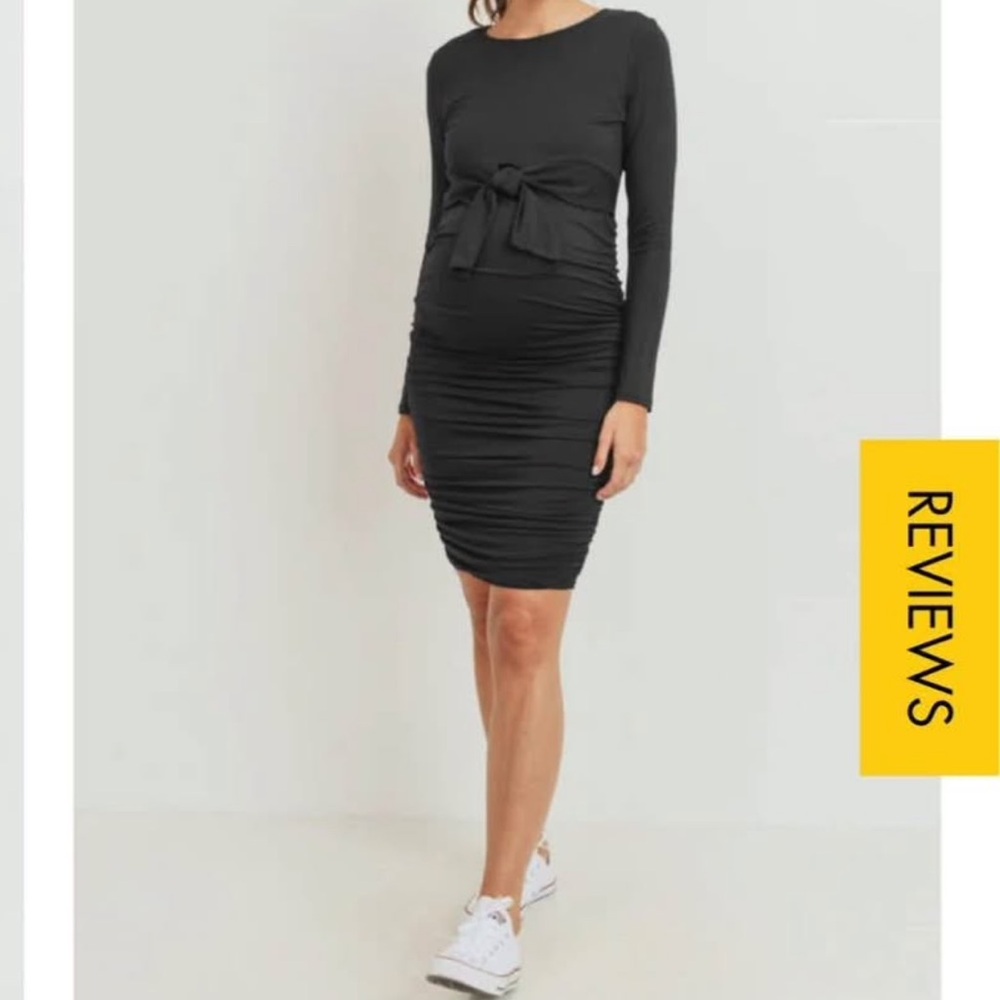 Elegant Black Maternity Dress
